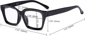 img 2 attached to 👓 Eyekepper Ladies Reading Glasses - Women's Oversized Square Design Red Readers