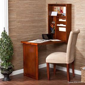 img 1 attached to 🖥️ SEI Furniture Walnut Convertible Desk - Enhanced SEO-friendly Product Title