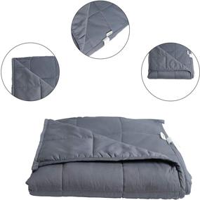 img 2 attached to 🌿 Oakias Adult Cooling Weighted Blankets, Super Soft Cotton Cozy Heavy Blanket, Eco-Friendly & Chemical-Free Glass Beads, Deep & Calm Sleep – 20 lbs. (48 x 72 Inches)