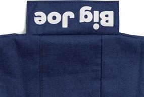 img 3 attached to XXL Denim Lenox Cobalt Fuf Removable Foam Filled Bean Bag Covers - Black, by Big Joe