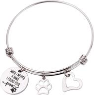 runxintd paw print charm bracelet: a helping paw when you needed it - ideal gift for dog lovers logo