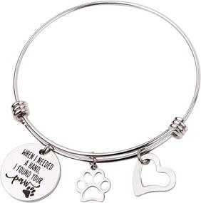 img 1 attached to RUNXINTD Paw Print Charm Bracelet: A Helping Paw When You Needed It - Ideal Gift for Dog Lovers