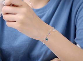 img 2 attached to 📿 PLATO H Birthstone Zodiac Bracelet for Women - Crystals Constellations Charm Jewelry with Gift Box for Girls