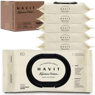 🌿 havit signature edition flushable wet wipes for women - 360 pure aqua ph balanced feminine wipes with green botanicals, gentle on sensitive skin & ideal for daily use (6 packs of 60 wipes) logo