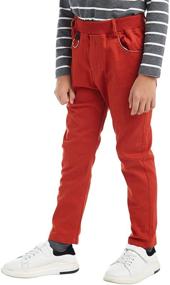 img 4 attached to Kids' Size 4-16 BYCR Boys' Slim Fit Jogging School Pants with Elastic Waistband