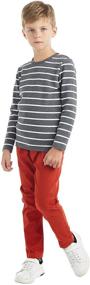 img 3 attached to Kids' Size 4-16 BYCR Boys' Slim Fit Jogging School Pants with Elastic Waistband