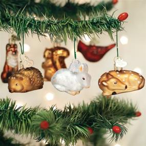 img 3 attached to 🎄 Mini Woodland Animal Set - Old World Christmas Glass Blown Ornaments for Christmas Tree (6 Count)