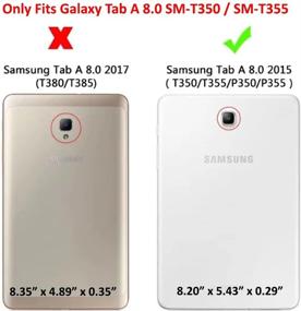 img 1 attached to 2 пакета защитного стекла KIQ для Galaxy Tab A 8.0 T350 (выпущен в 2015 году) - прочное стекло 9H, ультратонкое 0,30 мм, без пузырей, устойчивое к царапинам, самоклеющееся, легко устанавливается на Samsung Galaxy Tab A 8.0 SM-T350.