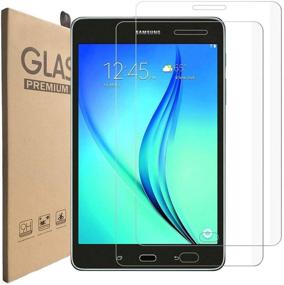 img 4 attached to 2 пакета защитного стекла KIQ для Galaxy Tab A 8.0 T350 (выпущен в 2015 году) - прочное стекло 9H, ультратонкое 0,30 мм, без пузырей, устойчивое к царапинам, самоклеющееся, легко устанавливается на Samsung Galaxy Tab A 8.0 SM-T350.