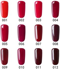 img 3 attached to 💅 CLAVUZ Soak-off UV LED Gel Nail Polish: 4pcs Burgundy Kit for Perfect Manicure & Nail Art