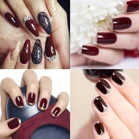 img 2 attached to 💅 CLAVUZ Soak-off UV LED Gel Nail Polish: 4pcs Burgundy Kit for Perfect Manicure & Nail Art