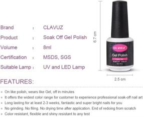 img 1 attached to 💅 CLAVUZ Soak-off UV LED Gel Nail Polish: 4pcs Burgundy Kit for Perfect Manicure & Nail Art