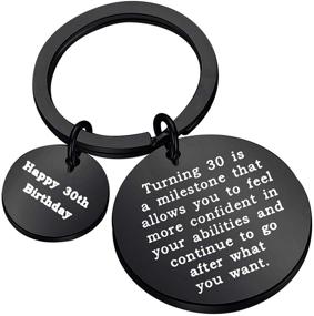 img 4 attached to 🎉 Personalized 30th Birthday Keychain Gifts for Friends and Family – Celebrate the Big 3-0!