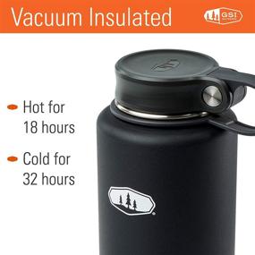 img 1 attached to GSI Outdoors Black MicroLite 1000 Twist 33 fl.oz. Stainless Steel Vacuum Insulated Water Bottle