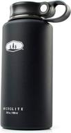 gsi outdoors black microlite 1000 twist 33 fl.oz. stainless steel vacuum insulated water bottle logo