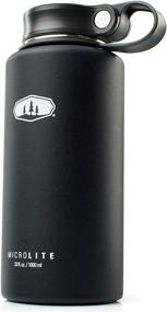 img 4 attached to GSI Outdoors Black MicroLite 1000 Twist 33 fl.oz. Stainless Steel Vacuum Insulated Water Bottle