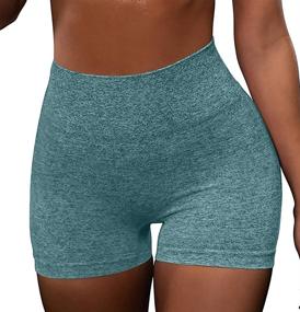 img 1 attached to 🩳 OQQ 3 Piece Women's Yoga Shorts: High Waist Gym Leggings for Effective Workouts