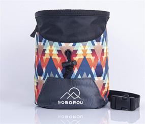 img 4 attached to 🧗 Noborou Multipurpose Chalk Bag for Rock Climbing, Crossfit, Weightlifting, and Bouldering - Wide Opening, Large Pocket, Adjustable Belt