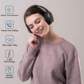 img 3 attached to Наушники с технологией активного шумоподавления Premium Srhythm NC25 Bluetooth – 🎧 Hi-Fi Стерео, микрофон, 50 часов воспроизведения, голосовой помощник, режим игры, низкая задержка