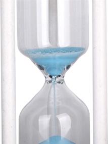 img 2 attached to Florawang White Wooden Sandglass Hourglass Decoration - Wedding Ceremony Sand Inclusion