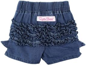 img 1 attached to 👶 Adorable RuffleButts Woven Shorts with Ruffle Hem for Baby/Toddler Girls - Perfect for Little Fashionistas!