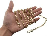💼 hahiyo mini pochette purse chain strap: 47.2 inches thin wide & shiny gold, lightweight & stylish - perfect for lv handbags! logo