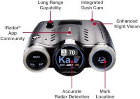 img 3 attached to Cobra Road Scout Dash Cam and Radar Detector: HD 1080P, WiFi, Bluetooth, iRadar Compatible, EZ Mag Mount