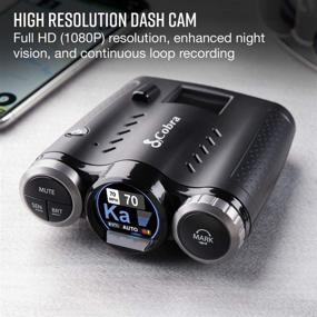 img 1 attached to Cobra Road Scout Dash Cam and Radar Detector: HD 1080P, WiFi, Bluetooth, iRadar Compatible, EZ Mag Mount