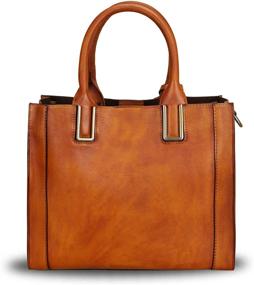 img 2 attached to Genuine Leather Satchel Handmade Shoulder Women's Handbags & Wallets in Totes