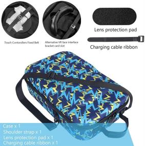 img 1 attached to Akaigu Hard Travel Case Storage Case For Oculus Quest 2 All-In-One VR Gaming Headset And Controllers Accessories Carrying Bag (Blue)