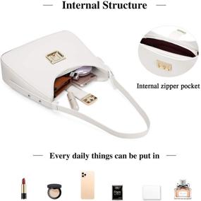 img 1 attached to UBORSE White PU Leather Underarm Bag Shoulder Clutch Handbag with Zipper for Women - Y2K Style