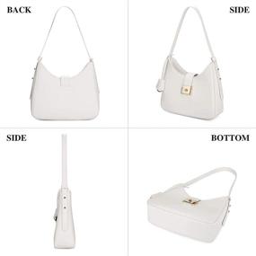 img 2 attached to UBORSE White PU Leather Underarm Bag Shoulder Clutch Handbag with Zipper for Women - Y2K Style