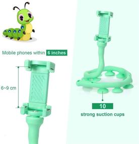 img 3 attached to Worm Shape Gooseneck Cell Phone Holder: Flexible, Cute 🐛 and Universal - Ideal for Car, Bike, Bed, and Mirror