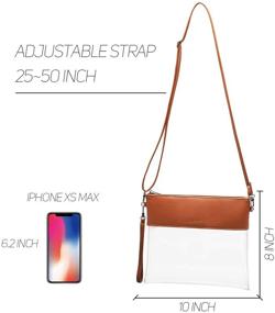 img 3 attached to 👜 Vorspack Clear Crossbody Purse: Stadium Approved & Stylish PU Leather Clear Concert Bag