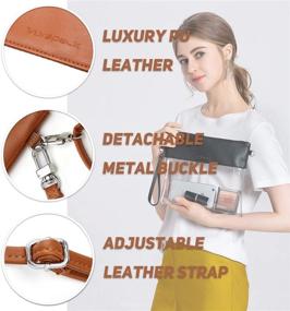 img 1 attached to 👜 Vorspack Clear Crossbody Purse: Stadium Approved & Stylish PU Leather Clear Concert Bag