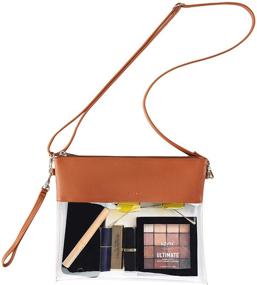 img 4 attached to 👜 Vorspack Clear Crossbody Purse: Stadium Approved & Stylish PU Leather Clear Concert Bag