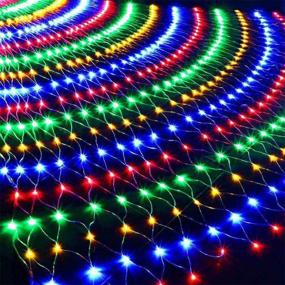 img 3 attached to 🎄 360 LED Christmas Net Lights, 12ft x 5ft 8 Modes Twinkle Star Low Voltage Connectable Mesh Fairy String Lights for Xmas Trees, Bushes, Wedding, Outdoor Garden Decorations (Multicolor)