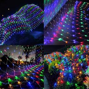 img 1 attached to 🎄 360 LED Christmas Net Lights, 12ft x 5ft 8 Modes Twinkle Star Low Voltage Connectable Mesh Fairy String Lights for Xmas Trees, Bushes, Wedding, Outdoor Garden Decorations (Multicolor)