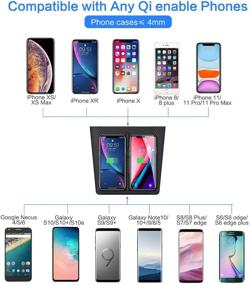 img 1 attached to 🔌 High-Speed Tesla Model 3 Wireless Phone Charger, 20W Max with Dual QC3.0 Car Charger, 2 USB Splitters, and Carbon Fiber Texture