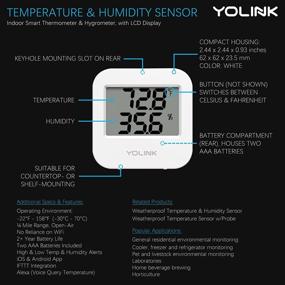 img 3 attached to 🌡️ YoLink Smart Wireless Temperature & Humidity Sensor - Ideal for Freezers, Fridges, Greenhouses, Pet Cages - Wide Temp Range (-22 to 158 Degree) - Smartphone Alerts, Alexa & IFTTT Compatible - Hub Required