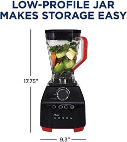 img 1 attached to 🥤 Oster Versa Blender - 1400W Powerful Motor, Stainless Steel Blade, Low Profile Jar - Ideal for Smoothies, Soups, Black