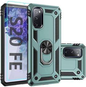 img 4 attached to 📱 SKTGSLAMY Samsung Galaxy S20 FE Case with Screen Protector - Military Grade, 16ft. Drop Tested Cover, Magnetic Kickstand & Car Mount - Midnight Green