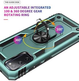 img 2 attached to 📱 SKTGSLAMY Samsung Galaxy S20 FE Case with Screen Protector - Military Grade, 16ft. Drop Tested Cover, Magnetic Kickstand & Car Mount - Midnight Green