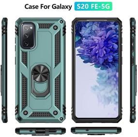 img 3 attached to 📱 SKTGSLAMY Samsung Galaxy S20 FE Case with Screen Protector - Military Grade, 16ft. Drop Tested Cover, Magnetic Kickstand & Car Mount - Midnight Green