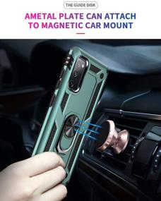 img 1 attached to 📱 SKTGSLAMY Samsung Galaxy S20 FE Case with Screen Protector - Military Grade, 16ft. Drop Tested Cover, Magnetic Kickstand & Car Mount - Midnight Green