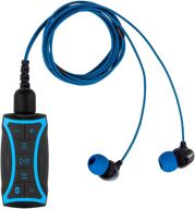 🏊 waterproof stream mp3 bluetooth music player for swimming laps and watersports - 100% waterproof with underwater headphones, 8gb storage, normal cord – by h2o audio logo