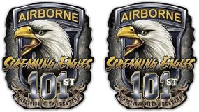 img 4 attached to Airborne Screaming Eagles Sticker Motorcycle