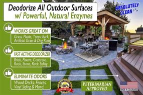 img 3 attached to 🌿 Powerful Outdoor Deodorizer - Advanced Natural Enzyme Formula - Easy Spray & Walk Away - Effective for Grass, AstroTurf, Dog Runs, Patios, Decks, Fences & More - Stops Lawn Yellowing - Made in USA - Vet Approved - 32oz