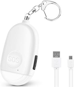 img 4 attached to SGOKEEN Safe Sound Personal Alarm - 130dB Loud Siren Song & Emergency LED Light - Self Defense Keychain for Women, Kids, Elderly - White