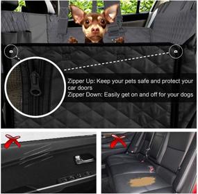 img 2 attached to 🐶 Honest Dog Car Seat Covers with Mesh Window - Waterproof & Nonslip Pet Seat Cover for Backseat in Cars, Trucks, and SUVs